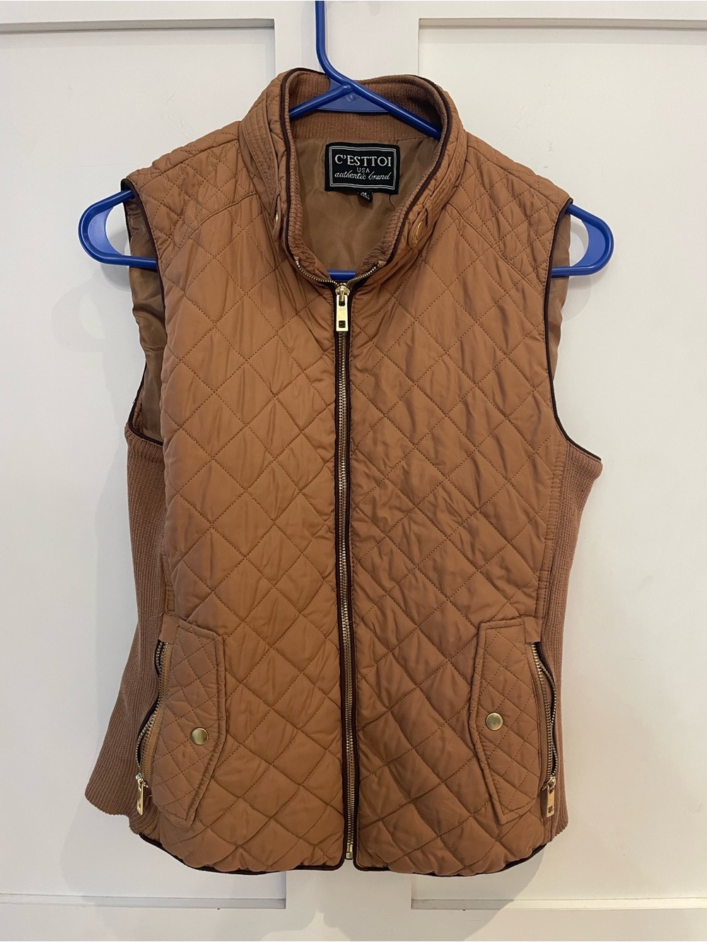 Quilted C’ESTOII USA Autumn Diamond Quilted Vest Size M